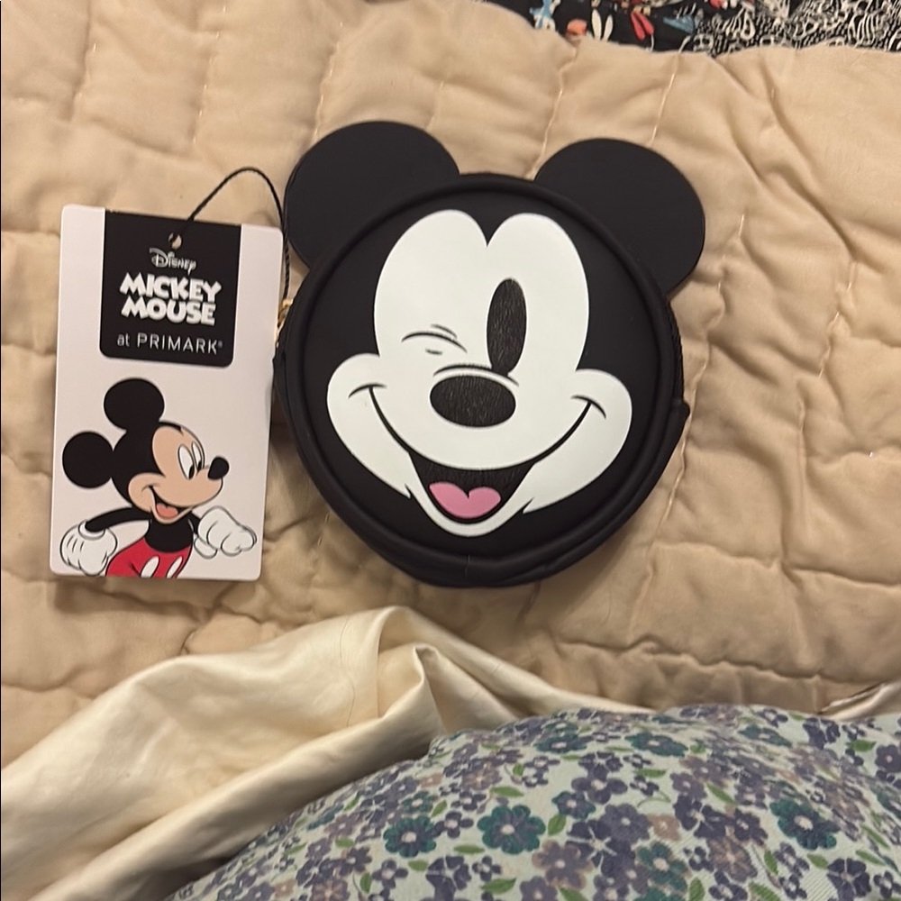 Disney Mickey Mouse Black coin purse NWT